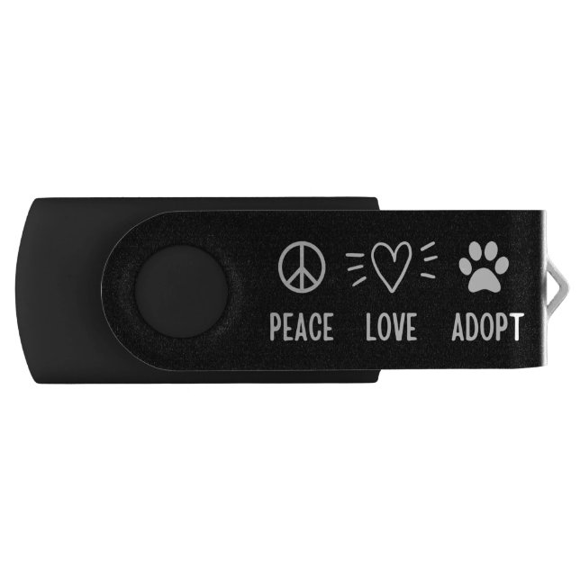 Peace Love Adopt Flash Drive (Front)