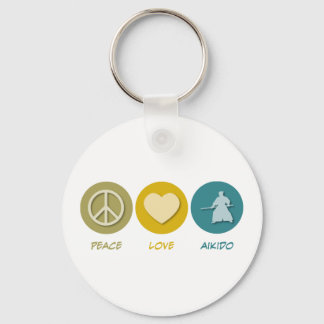 Peace Love Aikido Keychain