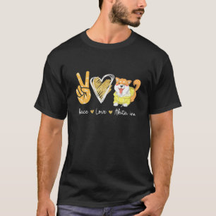Peace Love Akita Inu Dog Lovers T-Shirt