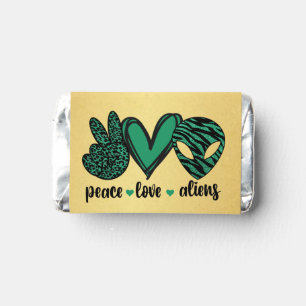 Peace -Love- Aliens  Hershey's Miniatures