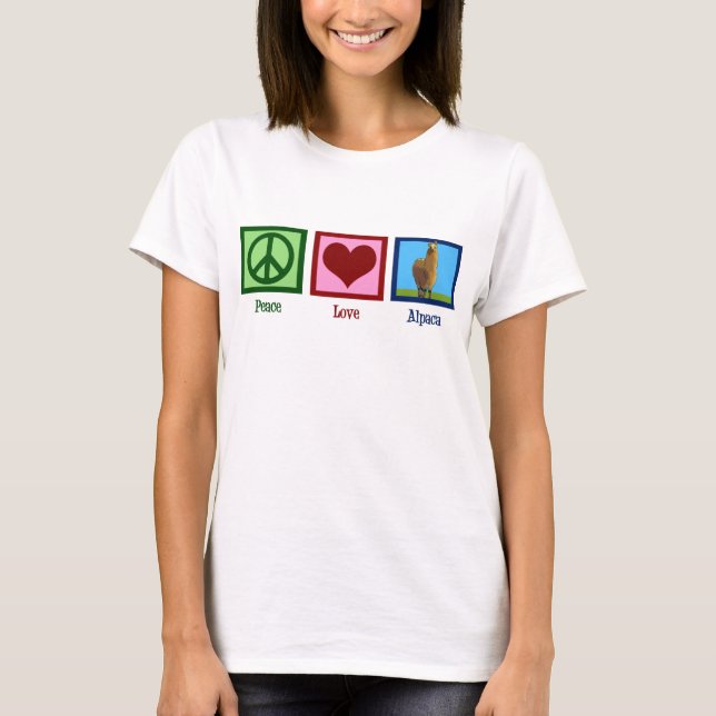 Peace Love Alpaca T-Shirt (Front)