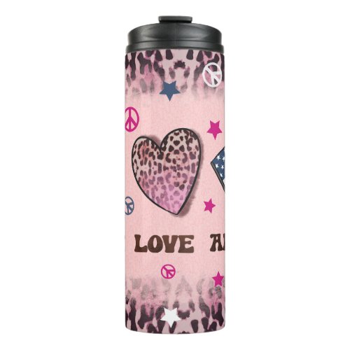 Peace Love America 4th Of July Independence Day Thermal Tumbler
