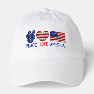 Peace Love America Hat