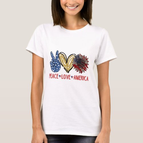 Peace Love America T_Shirt