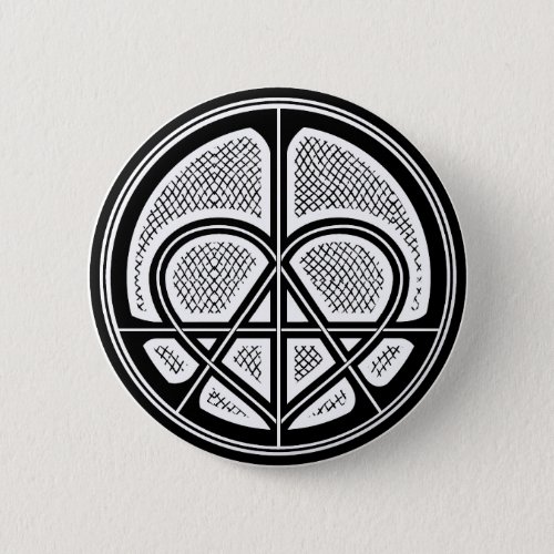PEACE LOVE ANARCHY Humanitarian Symbol Button