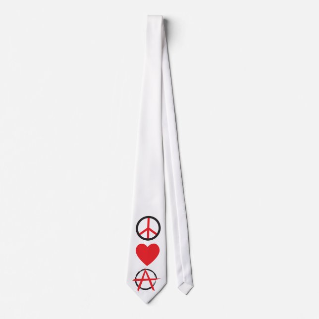 Peace Love Anarchy simple tie (Front)