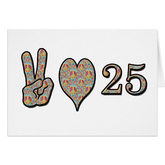 Peace Love and 25 Cards (Front Horizontal)
