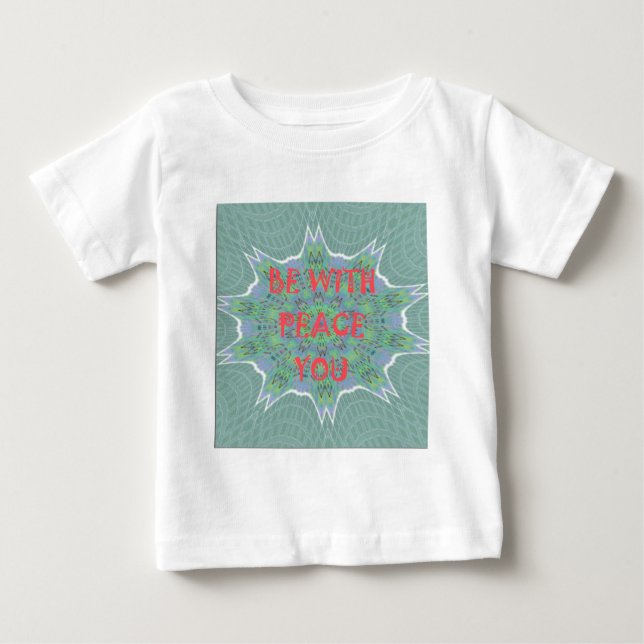 Peace, Love, and African Print Baby T-Shirt (Front)
