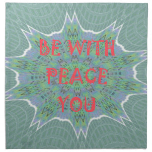 Peace, Love, and African Print Cloth Napkin