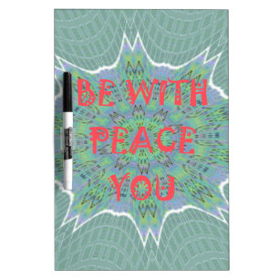 Peace, Love, and African Print Dry-Erase Board
