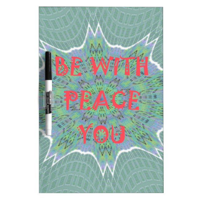 Peace, Love, and African Print Dry-Erase Board (Front)