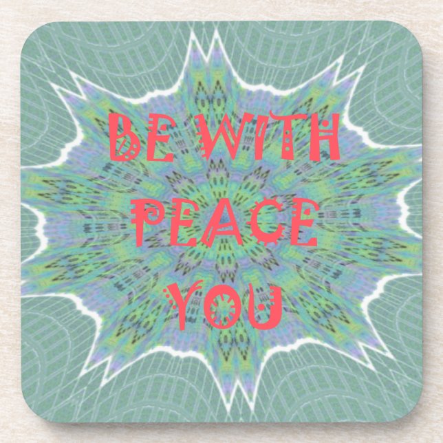 Peace, Love, and African Print: Peace Be With You Coaster (Front)