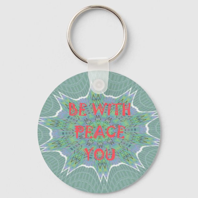 Peace, Love, and African Print: Peace Be With You Keychain (Front)