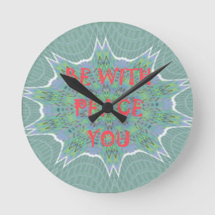 Peace, Love, and African Print: Peace Be With You Round Clock