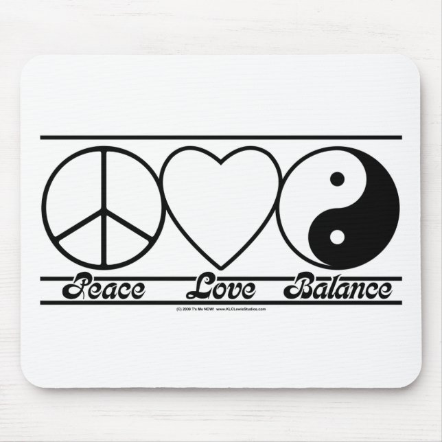 Peace Love and Balance Mouse Pad (Front)
