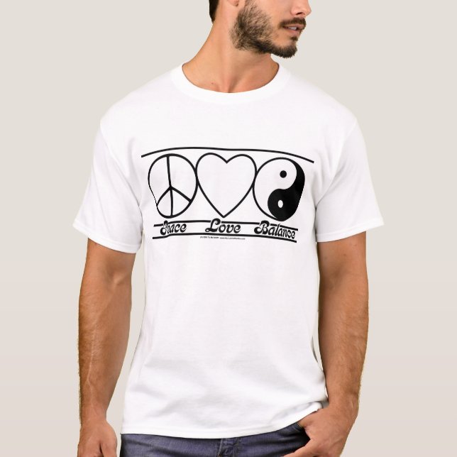 Peace Love and Balance T-Shirt (Front)