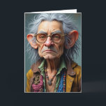 Peace, Love, and Bengay Milestone Occasion Card<br><div class="desc">For the groovy guy who still remembers Woodstock — and feels it in his back. This humorous “Peace, Love, and Bengay” milestone occasion card celebrates aging with attitude, laughter, and a hint of menthol. The portrait of a gloriously grumpy old hippie captures every wrinkle of wisdom and every ounce of...</div>