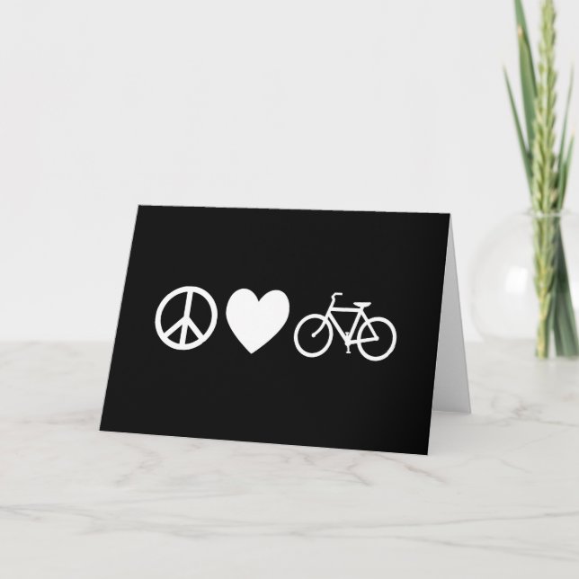 Peace Love and Bicycles Card (Front)