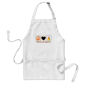 Peace, Love and Candy Corn Adult Apron