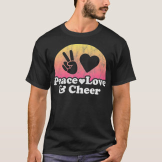 Peace Love and Cheer Cheerleading T-Shirt