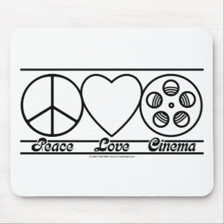 Peace Love and Cinema Mouse Pad