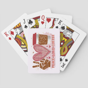 Peace, Love, and Coffee Poker Cards