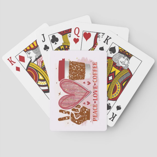 Peace, Love, and Coffee Poker Cards (Back)