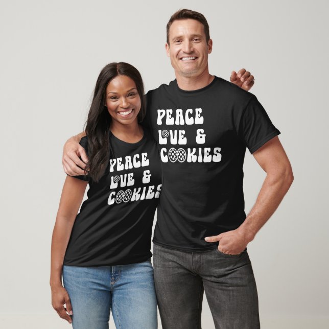 Peace Love and Cookies Cookie Lover T-Shirt (Unisex)