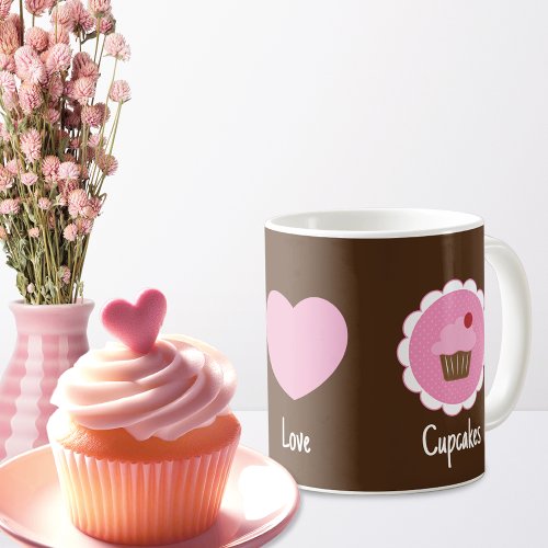 Peace Love and Cupcakes Coffee Mug