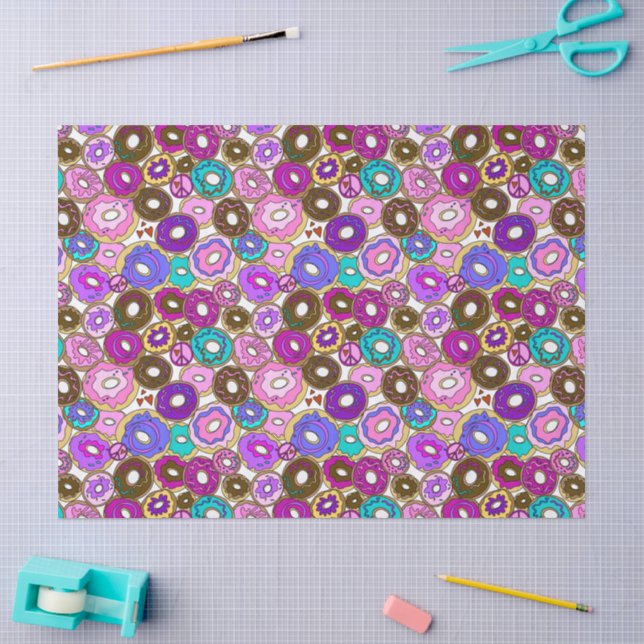 Peace Love and Donuts Tissue Paper (Craft)
