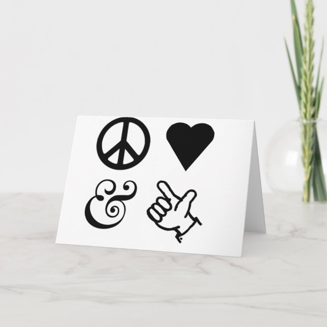 Peace Love And Get Your Guns Up Card (Front)