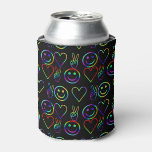 PEACE , LOVE  AND HAPPINESS CAN COOLER