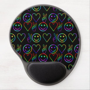 PEACE , LOVE  AND HAPPINESS GEL MOUSE PAD