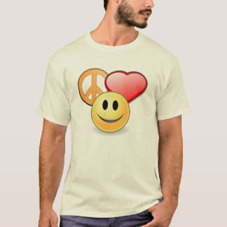 Peace Love and Happiness men's t-shirt