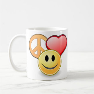 Peace Love and Happiness mug
