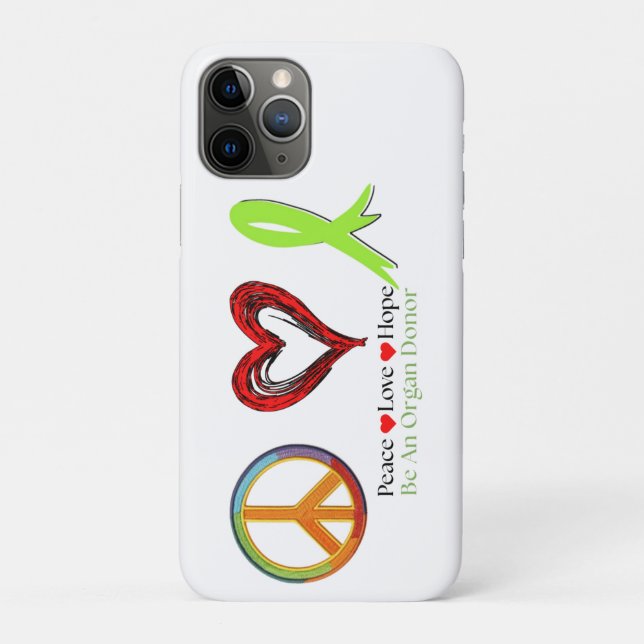 Peace Love and Hope Case-Mate iPhone Case (Back)