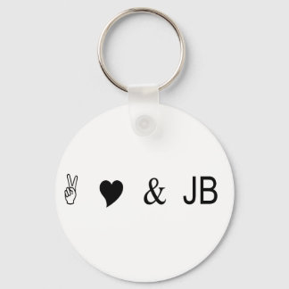 peace love and jb keychain