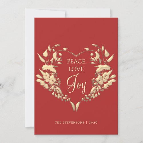 Peace Love and Joy Christmas Holiday Card