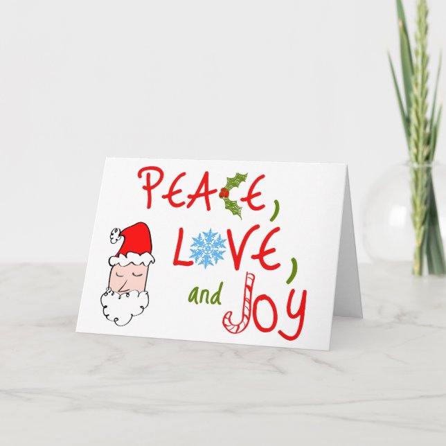 Peace, Love, and Joy Holiday Card (Front)