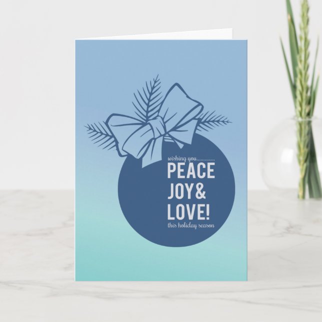 Peace, Love and Joy Holiday Card (Front)