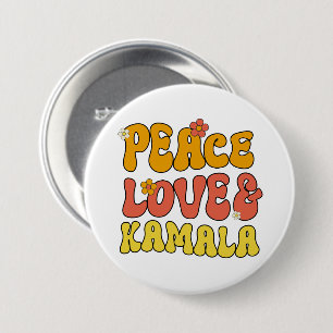Peace Love and Kamala Button