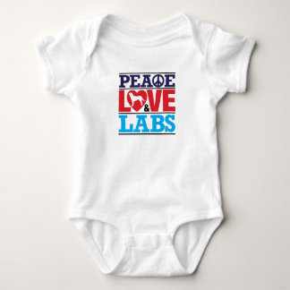 Peace Love and Labs Baby Bodysuit