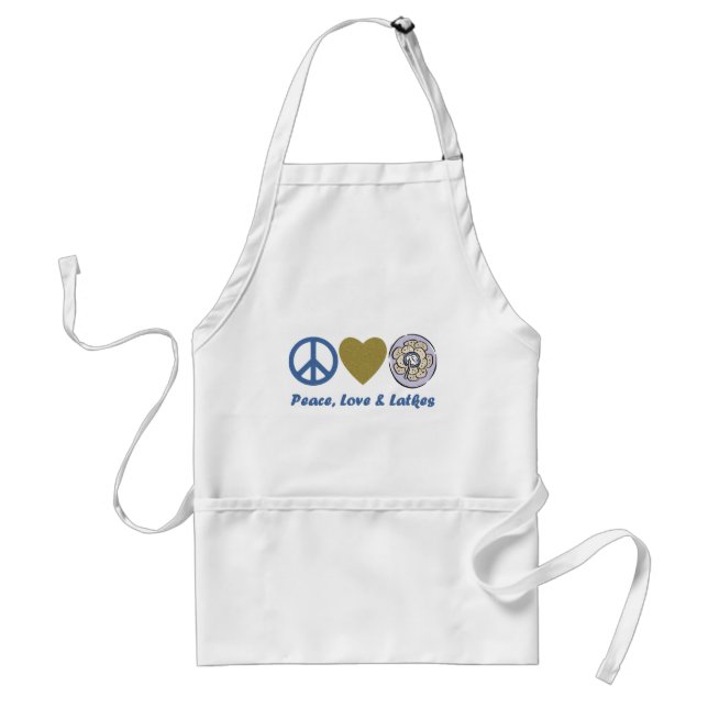 Peace, Love and Latkes Hanukkah Tees and Gifts Adult Apron (Front)
