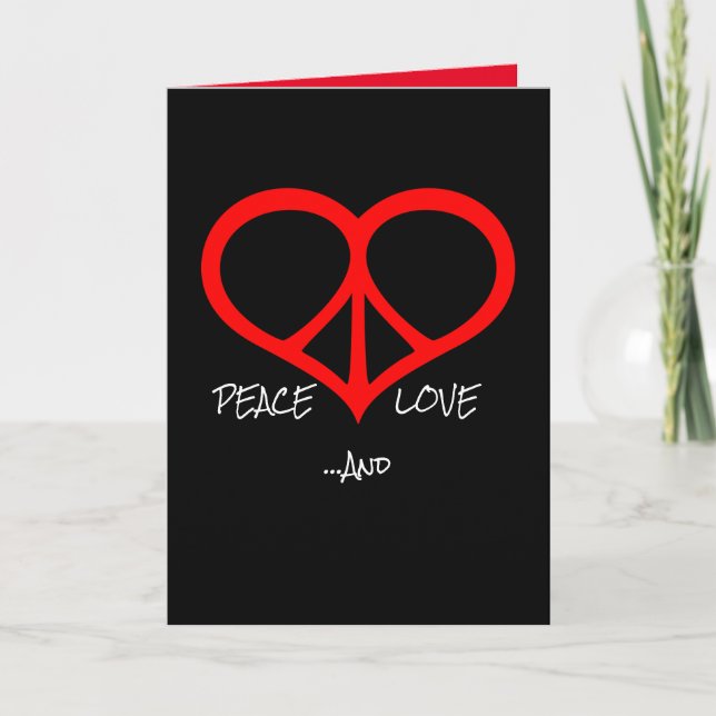 Peace Love And Letterpress Thank You Card (Front)