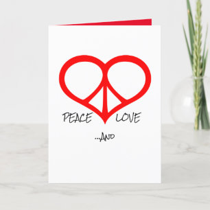 Peace Love And Letterpress Thank You Card