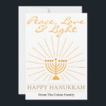 Peace, Love and Light | Hanukkah family photo  Holiday Card<br><div class="desc">Peace,  Love and Light | Hanukkah family photo</div>