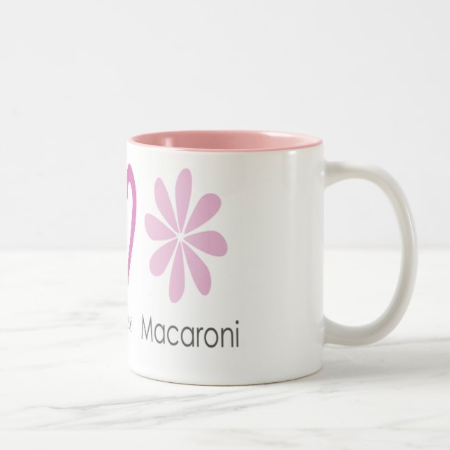 Peace Love and Macaroni Mug (Right)
