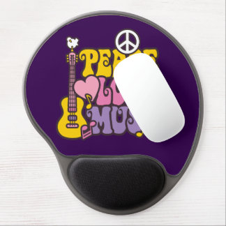 Peace, Love, And Music Gel Mouse Pad