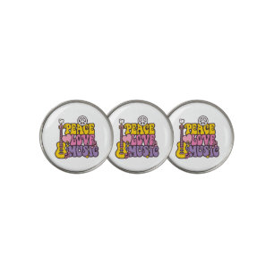 Peace, Love, And Music Golf Ball Markers