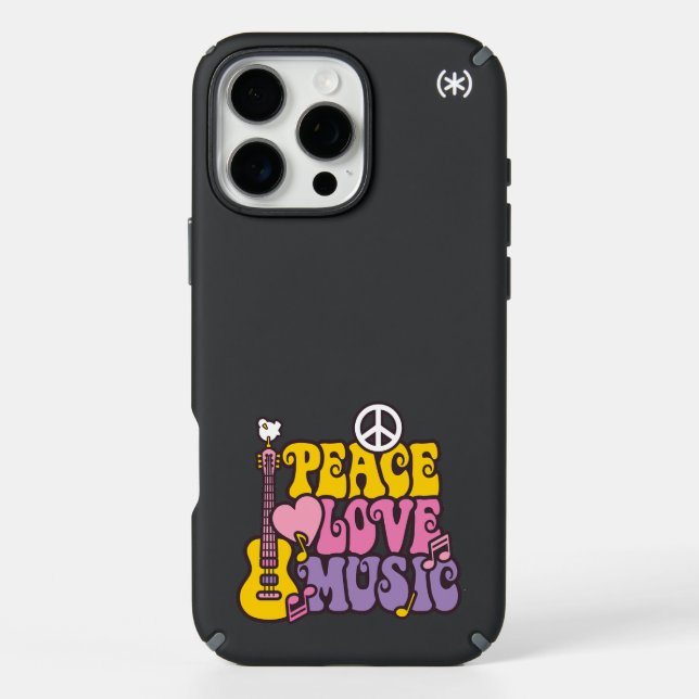 Peace, Love, And Music iPhone Case (Front)